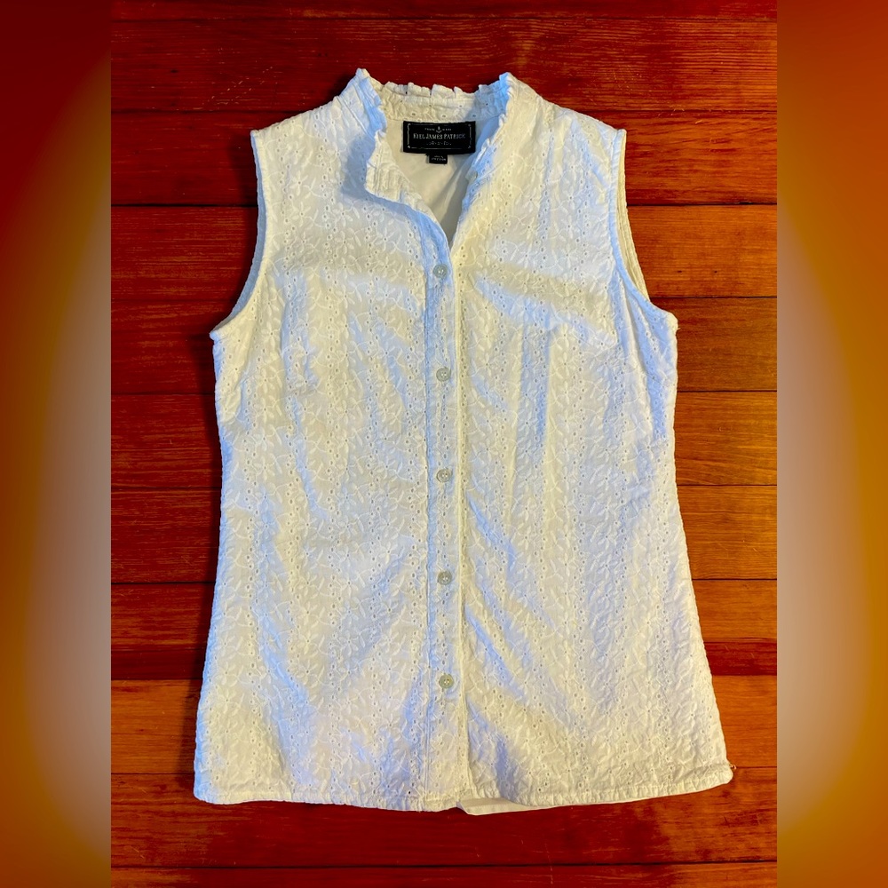 Cotton Eyelet blouse KJP size small